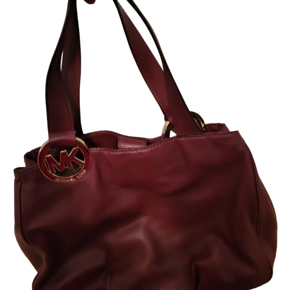 Michael Kors Cranberry Leather Handbag